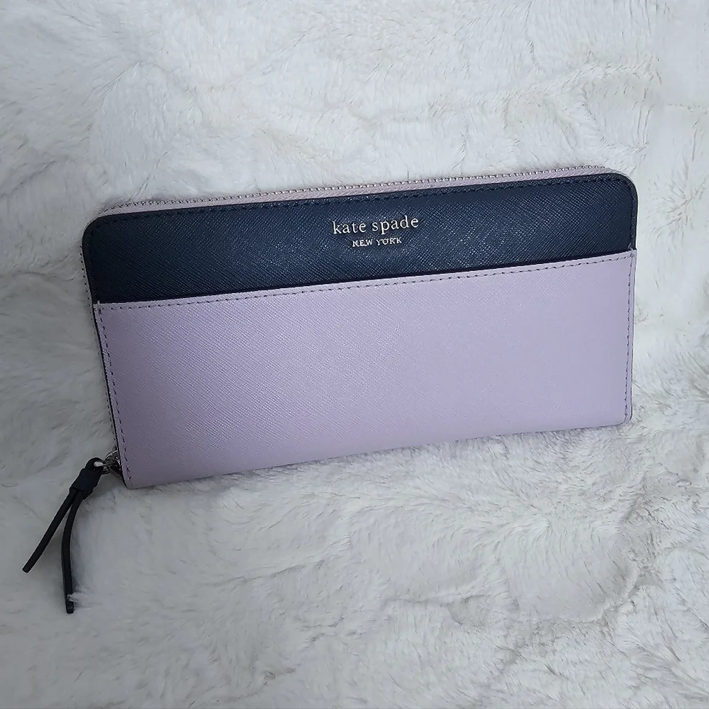 Kate Spade Cameron Medium Lavender Satchel AND Large Continental Wallet Set ♠ - Picture 10 of 16
